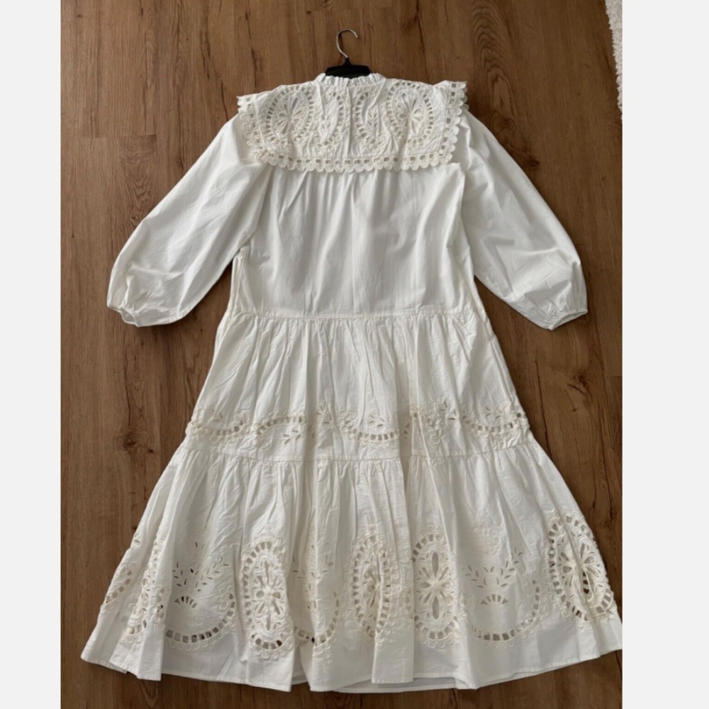 ★NWT Sea NY Santos Eyelet Dress Ivory S★ - Picture 8 of 11